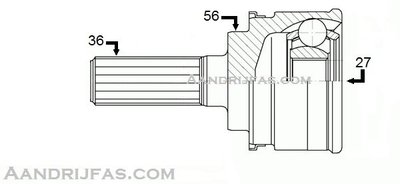 VDG095HW --- 36-56-27 Homokineet wielzijde