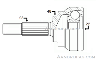 VDG301HW --- 23-48-22 Homokineet wielzijde