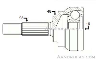 VDG300HW --- 23-48-19 Homokineet wielzijde